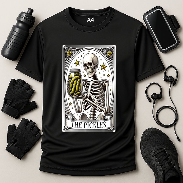 Funny Gardener The Pickle Skeleton Cucumber Gift Cooling Performance Crew T-Shirt