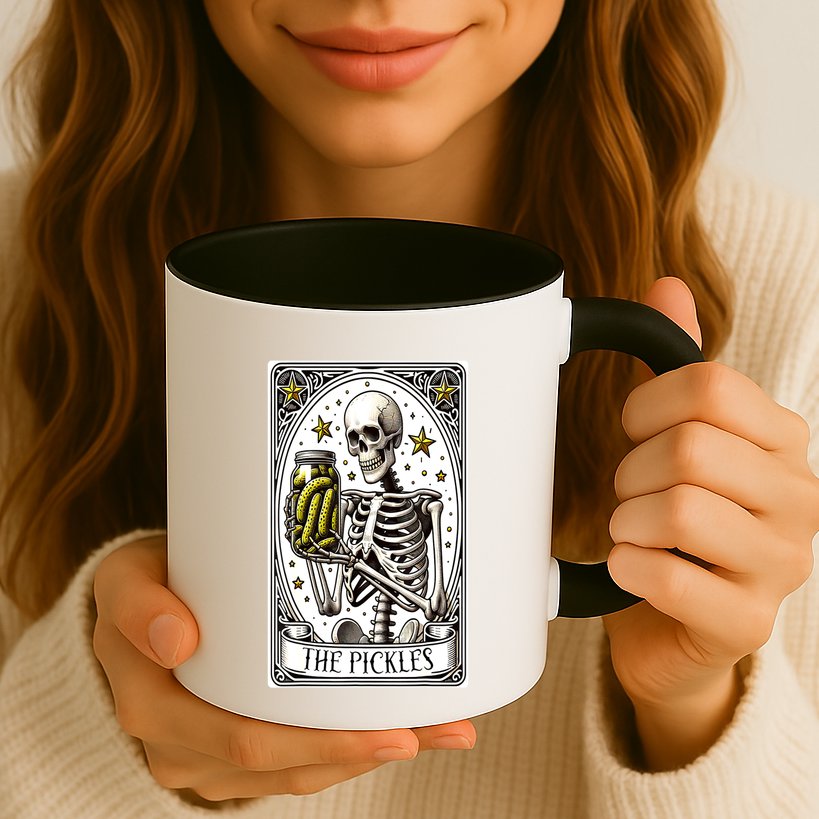 Funny Gardener The Pickle Skeleton Cucumber Gift Mug