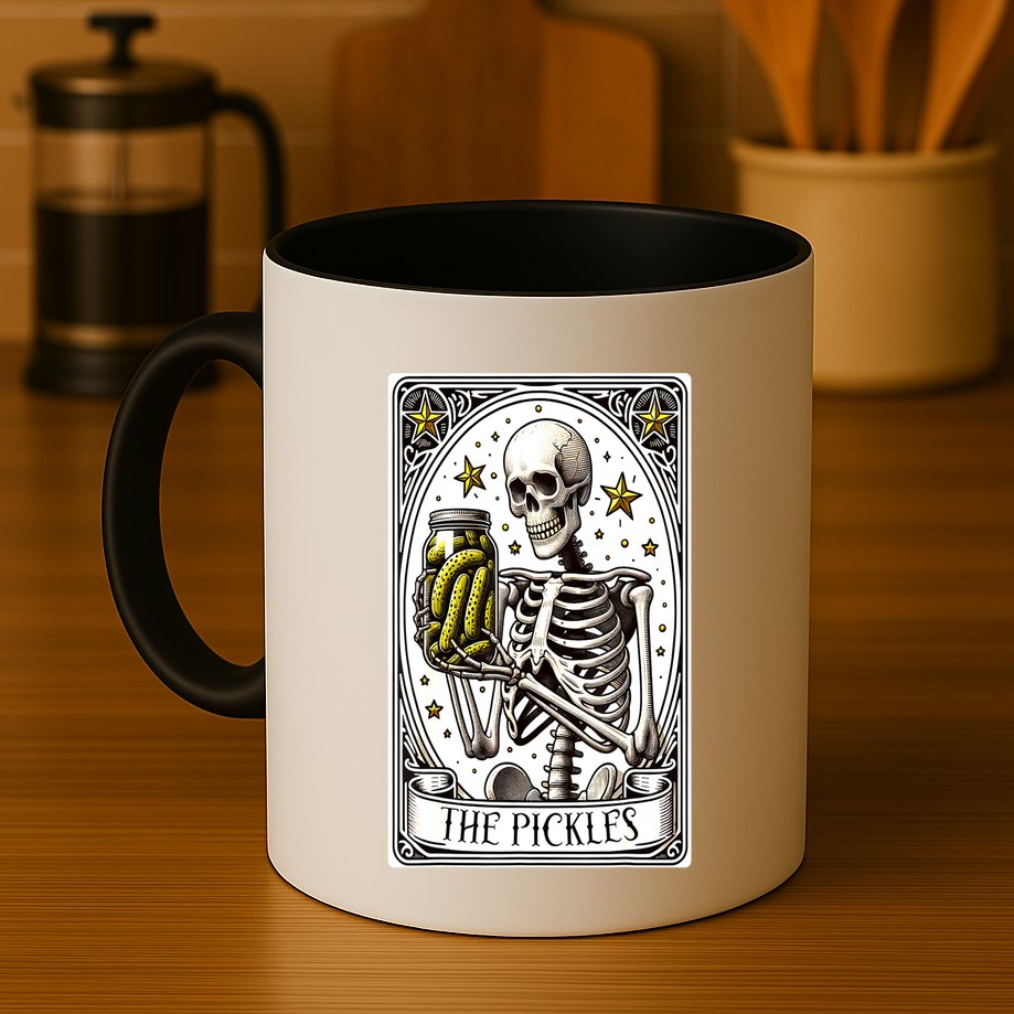 Funny Gardener The Pickle Skeleton Cucumber Gift Mug