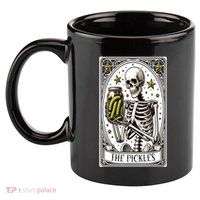 Funny Gardener The Pickle Skeleton Cucumber Gift 11oz C Handle Ceramic Mug
