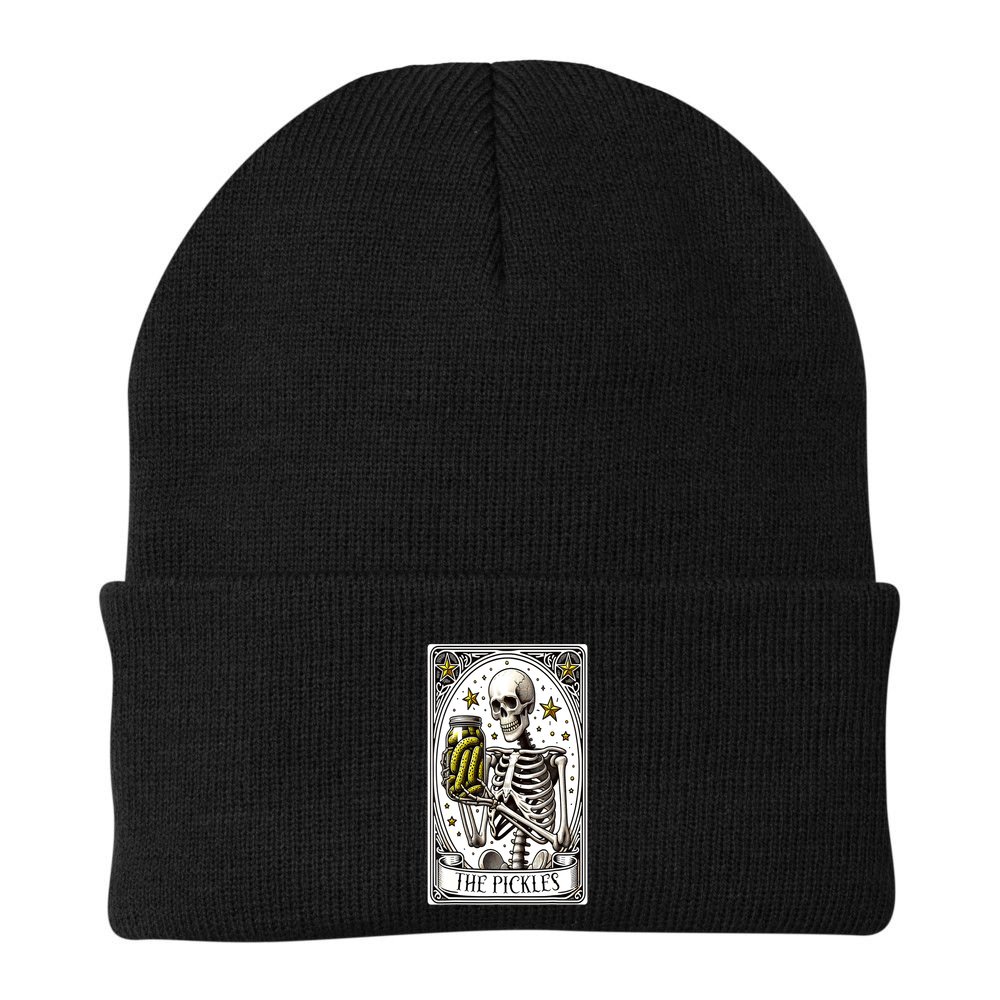 Funny Gardener The Pickle Skeleton Cucumber Gift Beanie