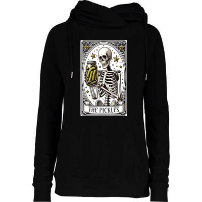 Funny Gardener The Pickle Skeleton Cucumber Gift Womens Funnel Neck Pullover Hood