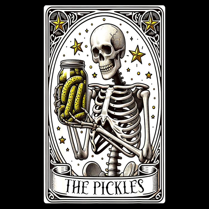 Funny Gardener The Pickle Skeleton Cucumber Gift Flatbill Hat
