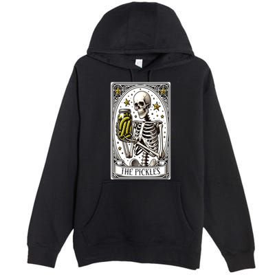 Funny Gardener The Pickle Skeleton Cucumber Gift Premium Pullover Hoodie