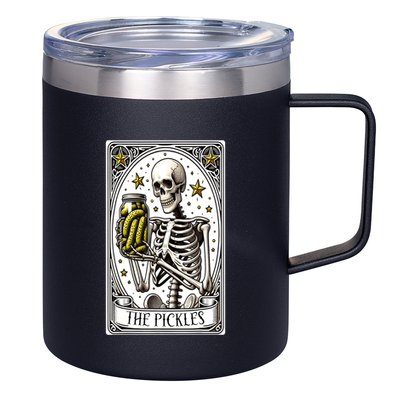 Funny Gardener The Pickle Skeleton Cucumber Gift 12oz Stainless Steel Coffee Mug
