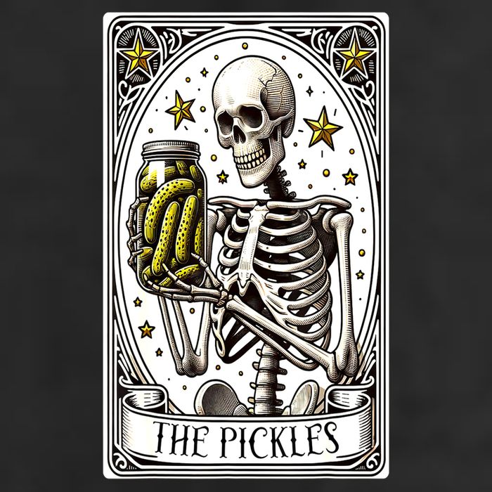 Funny Gardener The Pickle Skeleton Cucumber Gift Golf Towel