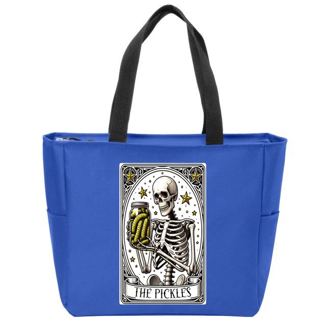Funny Gardener The Pickle Skeleton Cucumber Gift Zip Tote Bag