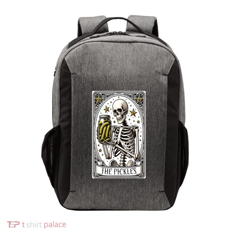 Funny Gardener The Pickle Skeleton Cucumber Gift Vector Backpack