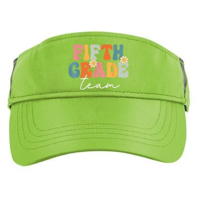 Fifth Grade Team Retro Groovy Back To School 5th Grade Adult Drive Performance Visor