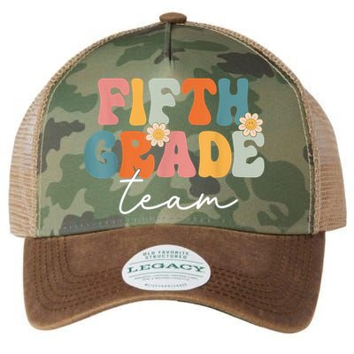 Fifth Grade Team Retro Groovy Back To School 5th Grade Legacy Tie Dye Trucker Hat