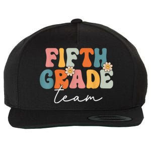 Fifth Grade Team Retro Groovy Back To School 5th Grade Wool Snapback Cap