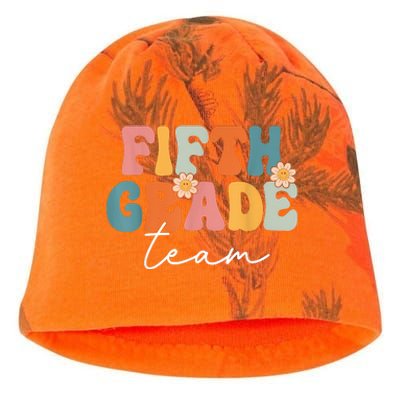 Fifth Grade Team Retro Groovy Back To School 5th Grade Kati - Camo Knit Beanie