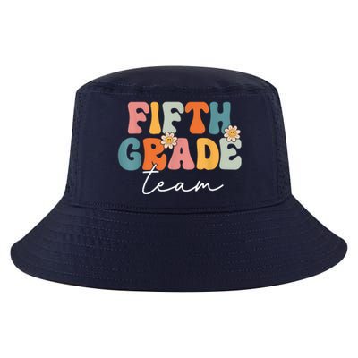 Fifth Grade Team Retro Groovy Back To School 5th Grade Cool Comfort Performance Bucket Hat