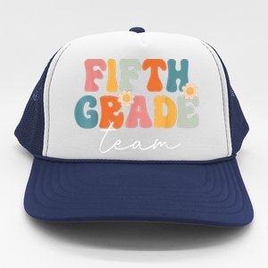 Fifth Grade Team Retro Groovy Back To School 5th Grade Trucker Hat