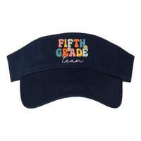 Fifth Grade Team Retro Groovy Back To School 5th Grade Valucap Bio-Washed Visor