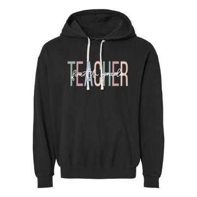 Fourth Grade Teacher Boho 4th Grade Teacher Garment-Dyed Fleece Hoodie