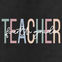 Fourth Grade Teacher Boho 4th Grade Teacher 7 Panel Mesh Trucker Snapback Hat