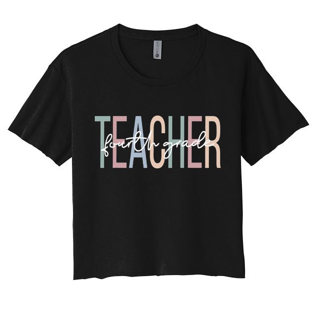 Fourth Grade Teacher Boho 4th Grade Teacher Crop Top