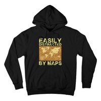 Funny Geography Teacher Easily Distracted By Maps Hoodie