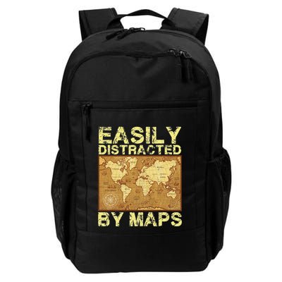 Funny Geography Teacher Easily Distracted By Maps Backpack