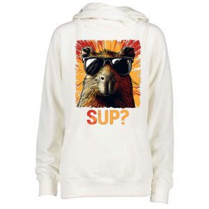 Funny Graphic Teens Capybara Womens Funnel Neck Pullover Hood