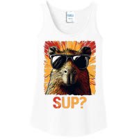 Funny Graphic Teens Capybara Ladies Essential Tank