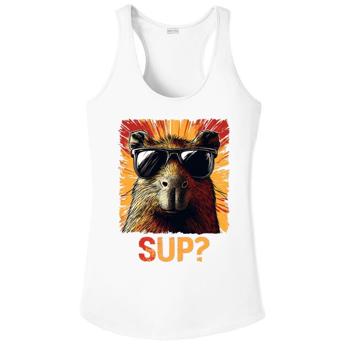 Funny Graphic Teens Capybara Ladies PosiCharge Competitor Racerback Tank