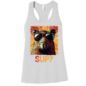 Funny Graphic Teens Capybara Women's Racerback Tank