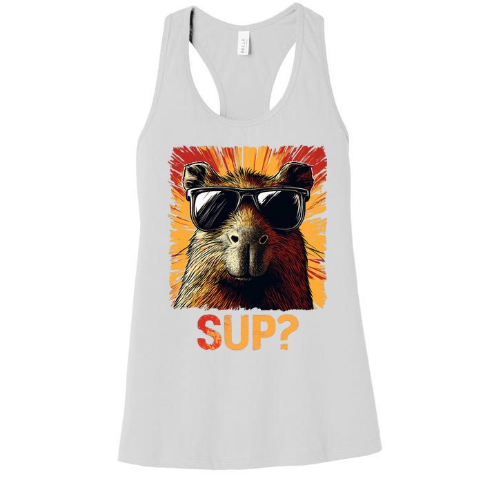 Funny Graphic Teens Capybara Women's Racerback Tank