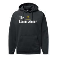 Funny Golfer The Commissioner Golf League Golfing Performance Fleece Hoodie