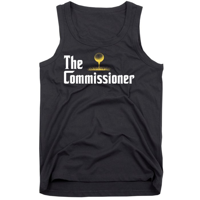 Funny Golfer The Commissioner Golf League Golfing Tank Top