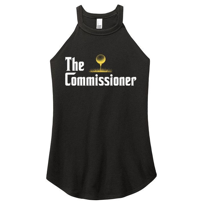Funny Golfer The Commissioner Golf League Golfing Women's Perfect Tri Rocker Tank