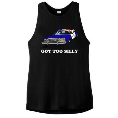 Funny Got Too Silly Goose Ladies PosiCharge Tri-Blend Wicking Tank