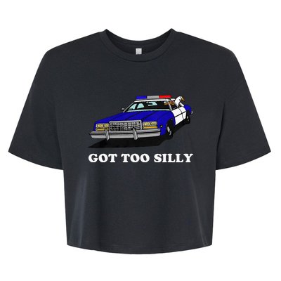 Funny Got Too Silly Goose Bella+Canvas Jersey Crop Tee