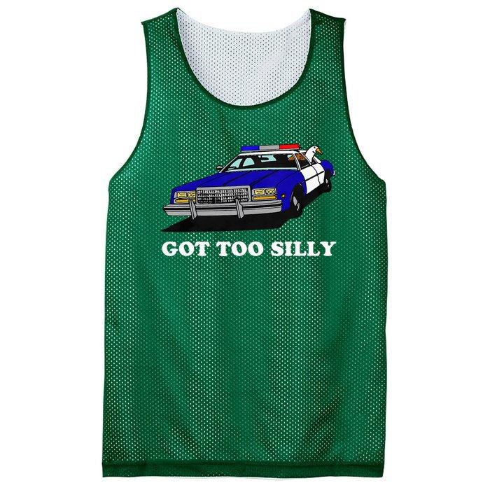 Funny Got Too Silly Goose Mesh Reversible Basketball Jersey Tank