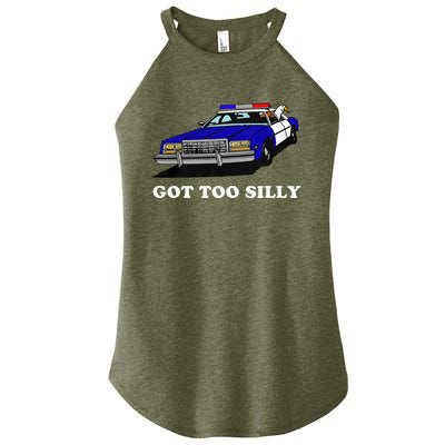 Funny Got Too Silly Goose Women’s Perfect Tri Rocker Tank