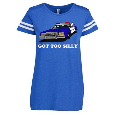 Funny Got Too Silly Goose Enza Ladies Jersey Football T-Shirt