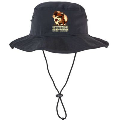 Funny Grumpy Tyranno Grumpy Old Man Legacy Cool Fit Booney Bucket Hat
