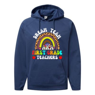 First Grade Teachers Dream Team Aka 1st Grade Teacher Performance Fleece Hoodie