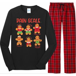 Funny Gingerbread Trauma Nurse Christmas Pain Scale Long Sleeve Pajama Set