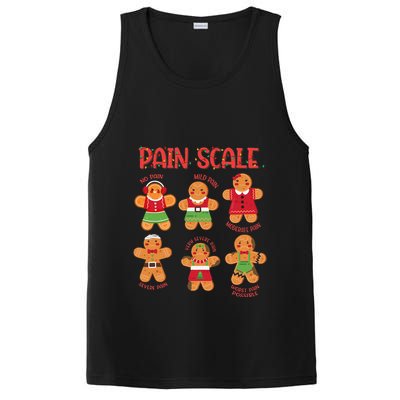 Funny Gingerbread Trauma Nurse Christmas Pain Scale PosiCharge Competitor Tank