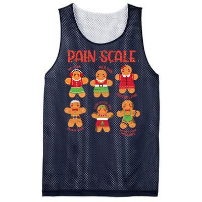 Funny Gingerbread Trauma Nurse Christmas Pain Scale Mesh Reversible Basketball Jersey Tank