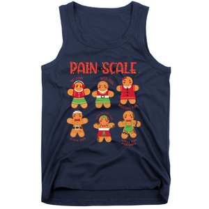 Funny Gingerbread Trauma Nurse Christmas Pain Scale Tank Top