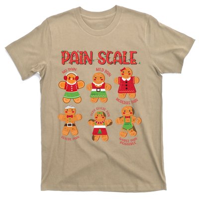 Funny Gingerbread Trauma Nurse Christmas Pain Scale T-Shirt