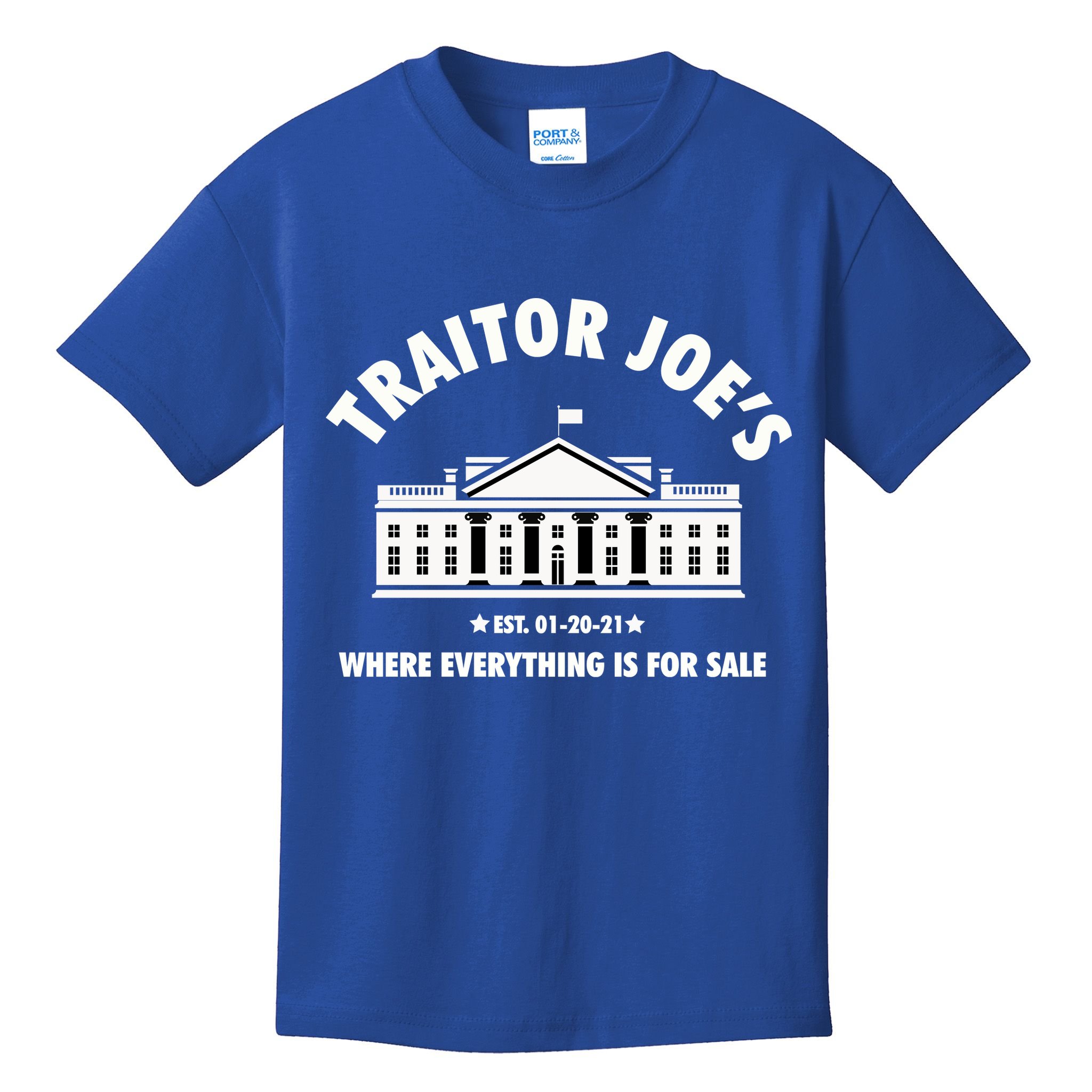Funny Gift Traitor Joes Est 01 20 21 Gift Kids T-Shirt