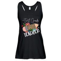 First Grade Teacher Leopard Pencil 1st Grade  Teacher Ladies Essential Flowy Tank