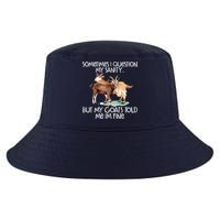 Funny Goat Tee For Crazy People Who Speak With Goats Cool Comfort Performance Bucket Hat