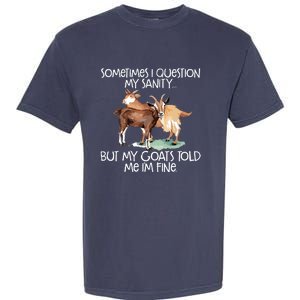 Funny Goat Tee For Crazy People Who Speak With Goats Garment-Dyed Heavyweight T-Shirt