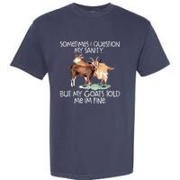 Funny Goat Tee For Crazy People Who Speak With Goats Garment-Dyed Heavyweight T-Shirt