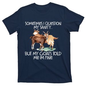 Funny Goat Tee For Crazy People Who Speak With Goats T-Shirt